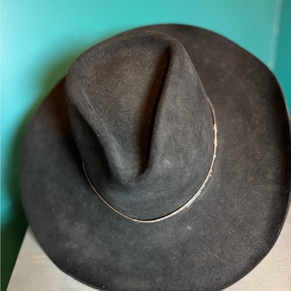 Stetson Vintage Riverton Black Western Wool Cowboy Hat Authentic Comes With Box - Picture 3 of 16